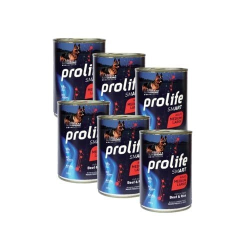 PROLIFE UMIDO 6x400GR ADULT MANZO& RISO SMART MEDIUM/LARGE