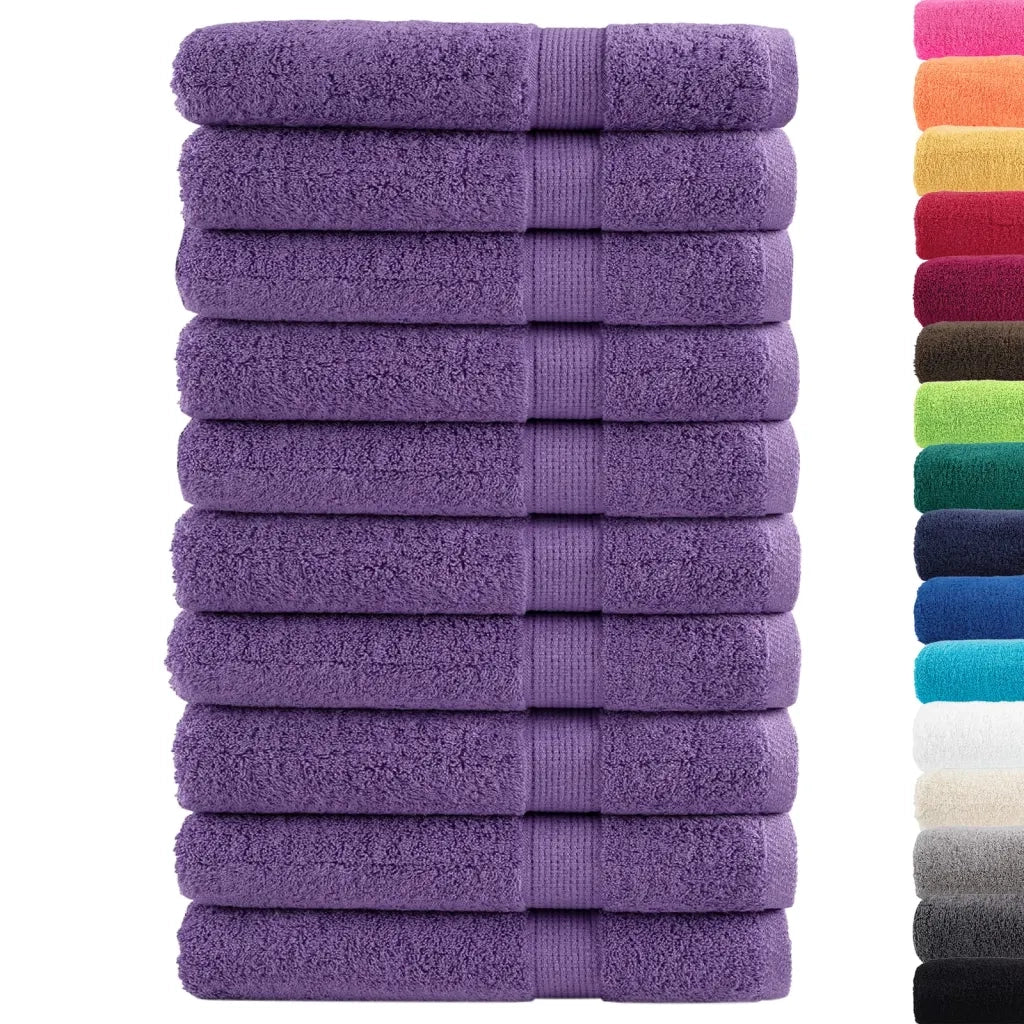 Asciugamani per Sauna SOLUND 10 pz | Teli per bagno Viola 80x200cm 600 g/m2