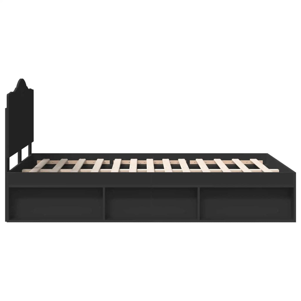 Struttura del letto Nero 120 x 190 cm Pino massello 3413336