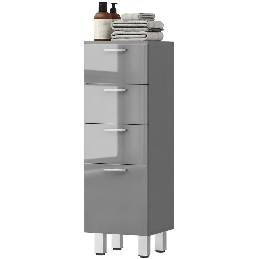 Armadietto da bagno con 4 cassetti ¨C Minimal ¨C grigio