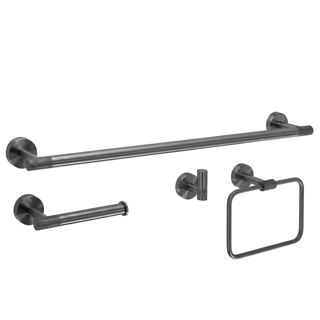 Set Accessori Da Bagno Grid Titan 4 Pezzi