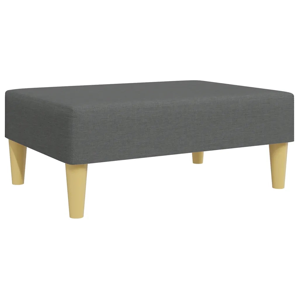 Divano Letto 2Posti Cuscini e Poggiapiedi-Sofa Letto 2 Posti-Daybed Grigio Scuro Tessuto