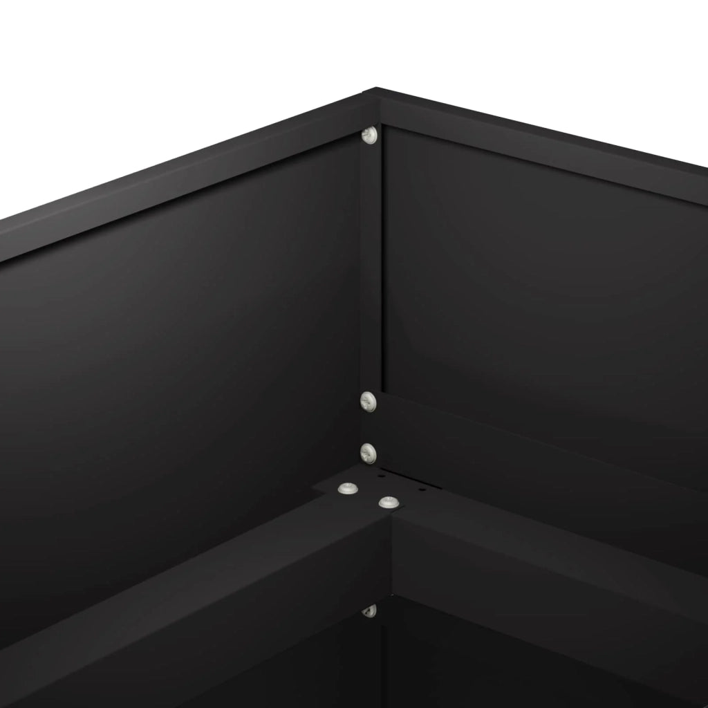 Vaso da giardino Nero 200 x 40 x 60 cm 8005897