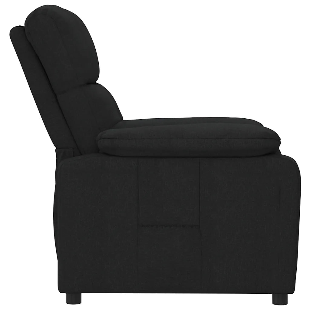 Poltrona Reclinabile in Tessuto Nero 289664