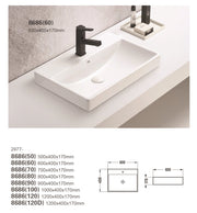 Lavabo per mobile a una vasca 60 cm Lavabi per mobile 60 x 17 x 40 cm