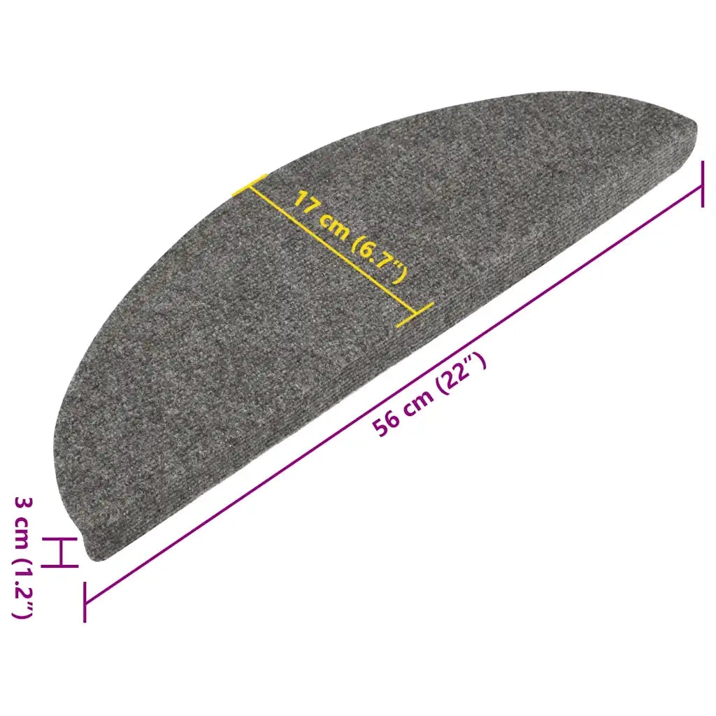 Tappetini Autoadesivi per Scale 30 pz Grigi 56x17x3 cm 3365910