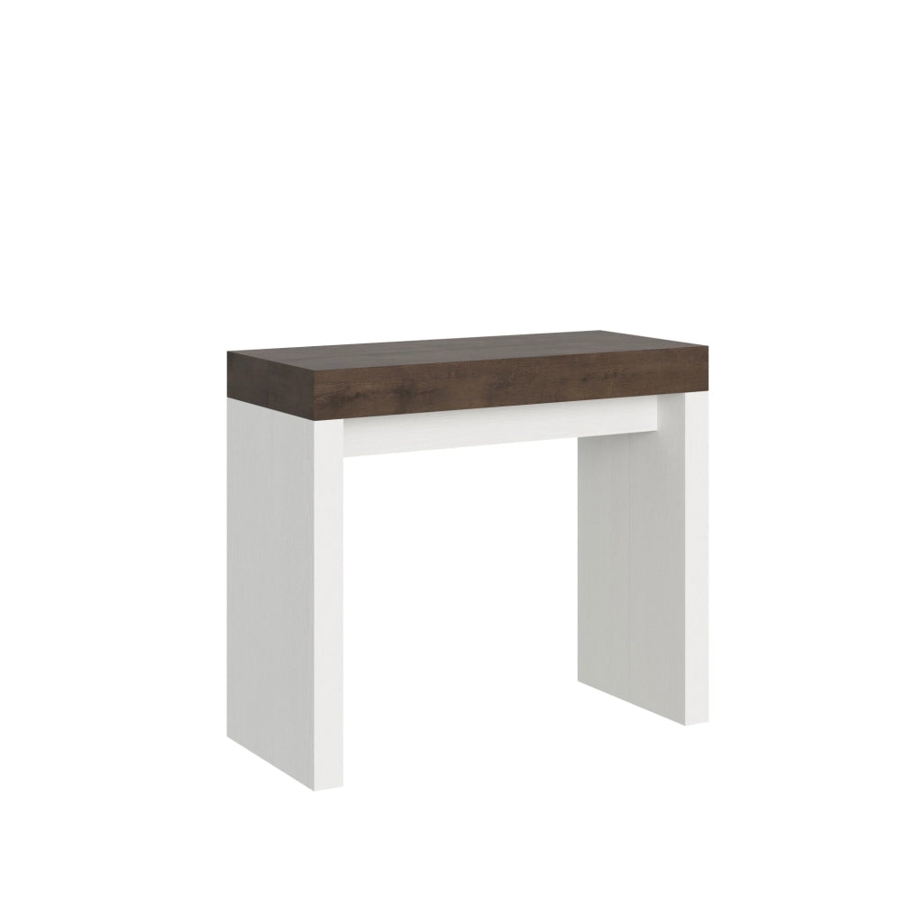 Consolle allungabile 90x40/300 cm Roxel Mix piano Noce - struttura Bianco Frassino