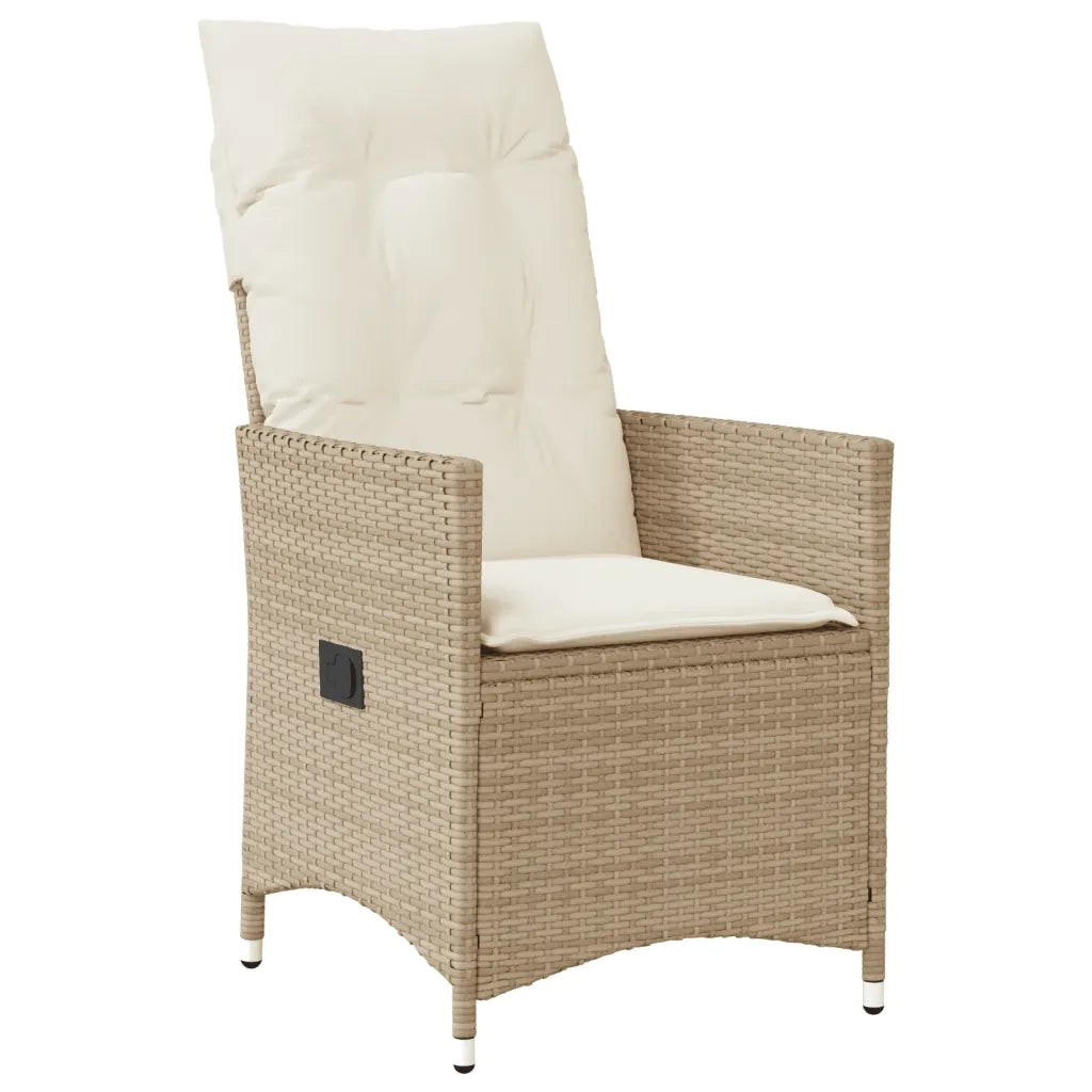Set da Pranzo da Giardino 7 pz con Cuscini Beige in Polyrattan 3276805