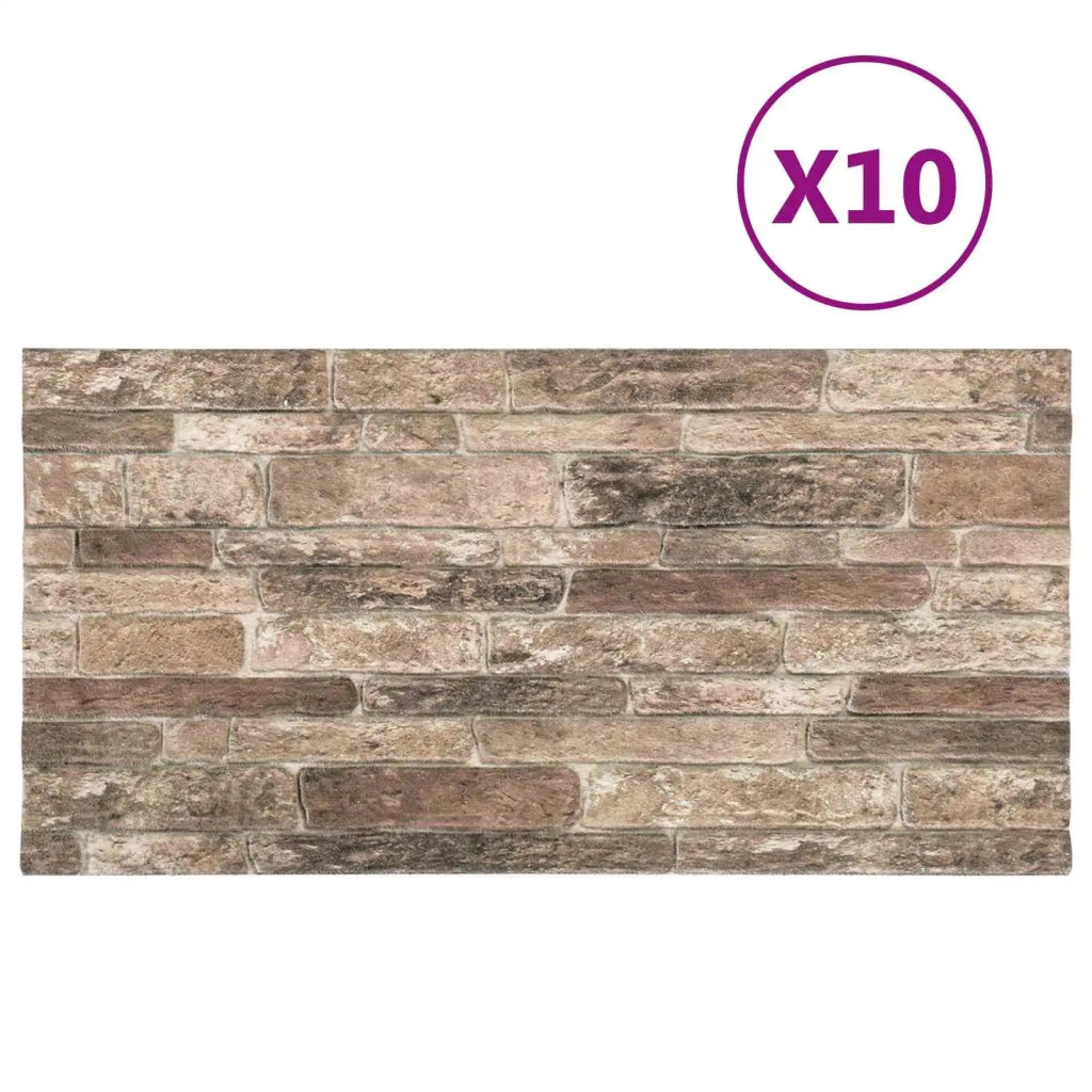 Pannelli da parete 10 pz 100 x 50 cm Multicolore Schiuma EPS 42046096