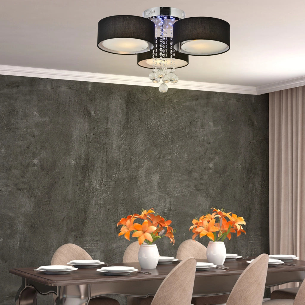 Plafoniera Gambela Light Prestige 3xE27 LED nera 63cm