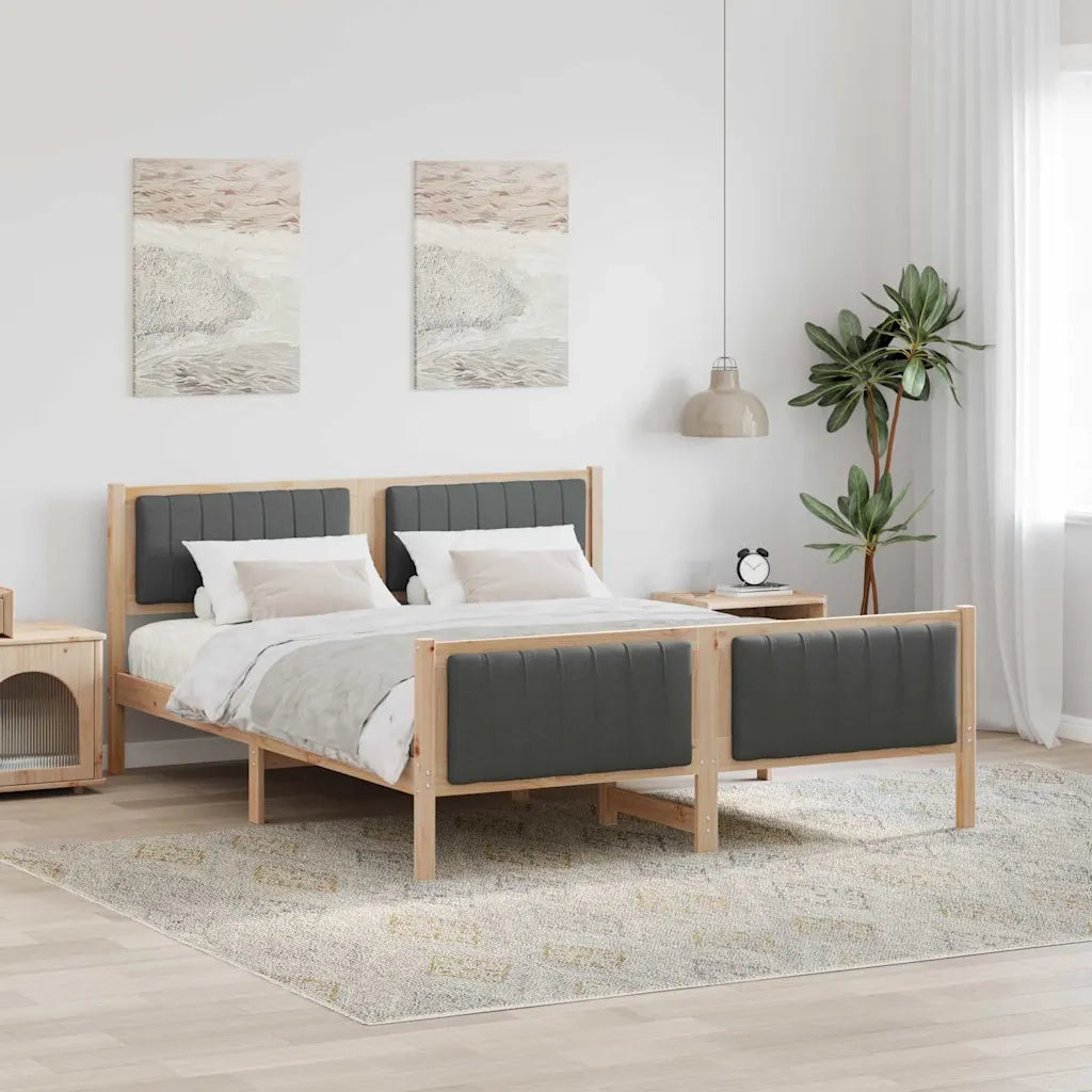 Struttura del Letto marrone e grigio scuro 150 x 200 cm