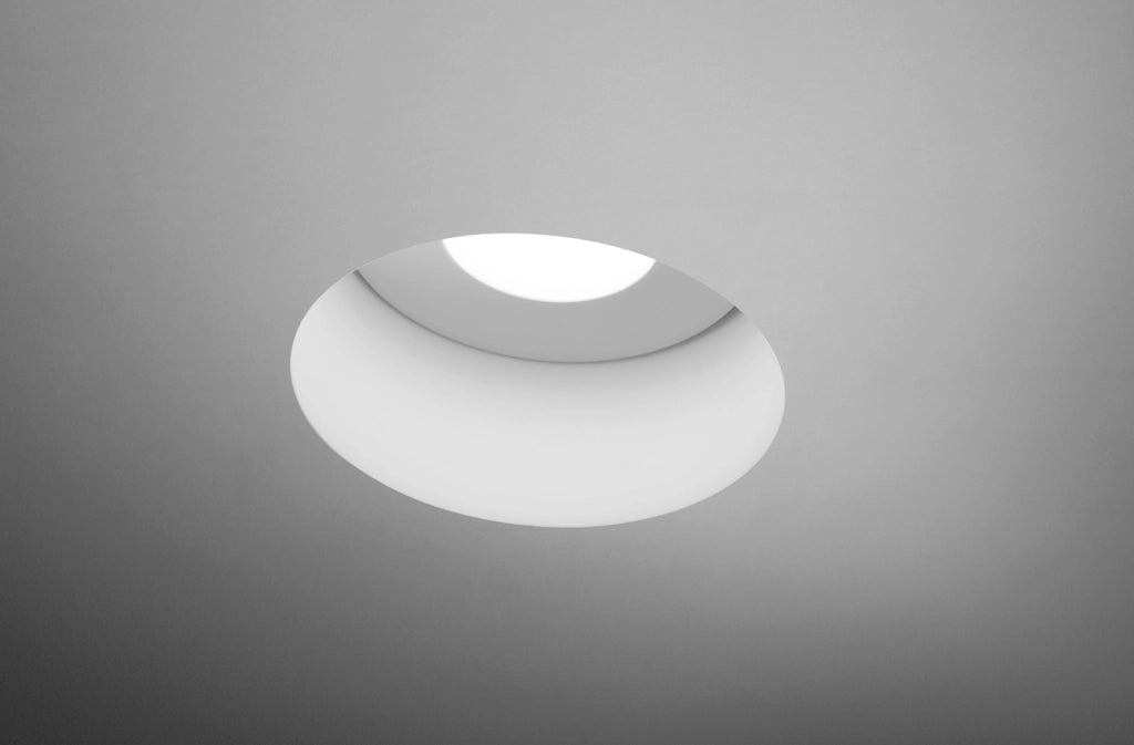 DORIDE faretto da Incasso 1 Luce tonda attacco GU10 bianca in gesso IP44 d.9cm