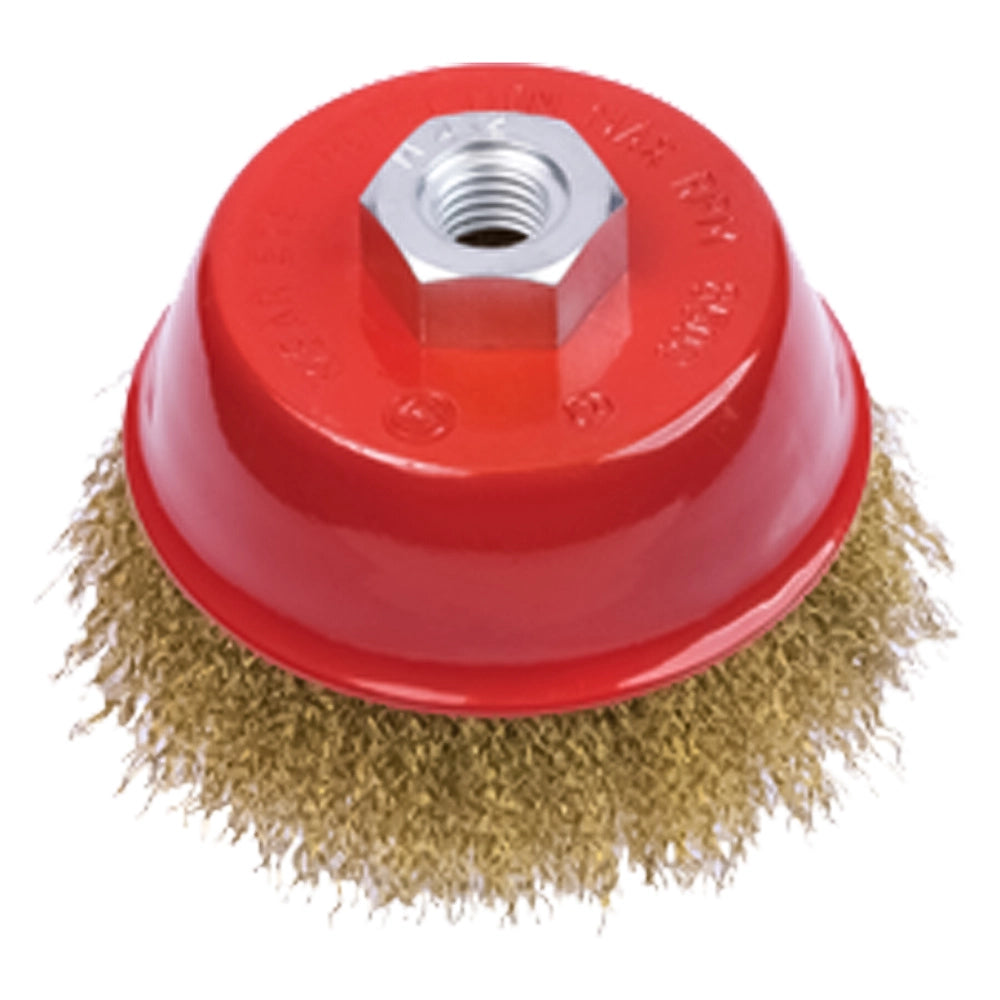 SPAZZOLA A TAZZA PER SMERIGLIATRICE Ø mm 85 - foro M 14  - PG