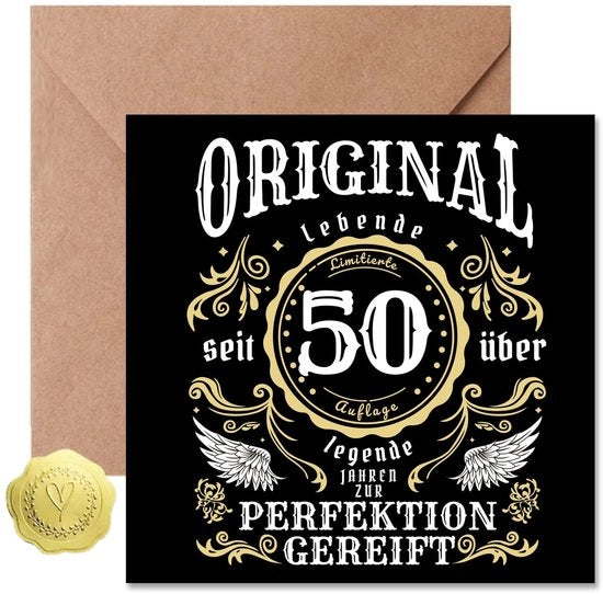 Carta di auguri retro stile - Carta di auguri con busta - Carta di auguri divertente - Regali per compleanno - Amanti della vecchia auto - Carta di alta qualità 300 g/m² - Carta di auguri di felicitazione