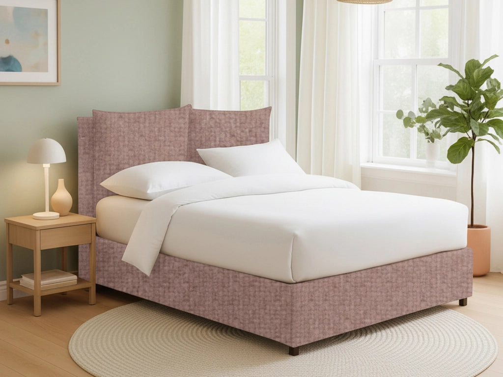 Penrith, Letto Singolo Sfoderabile Made in Italy, Rosa Antico