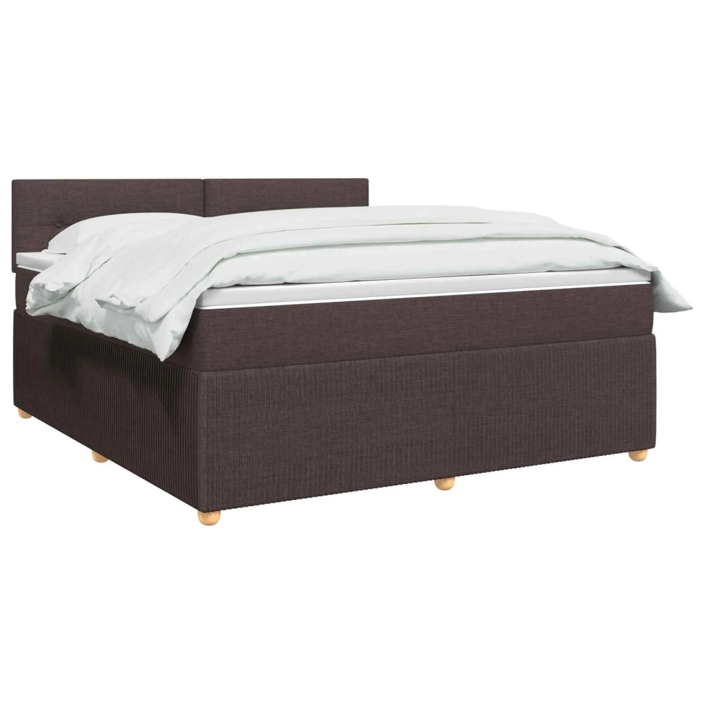 Letto box spring con materasso Marrone Scuro 140 x 200 cm 3452949