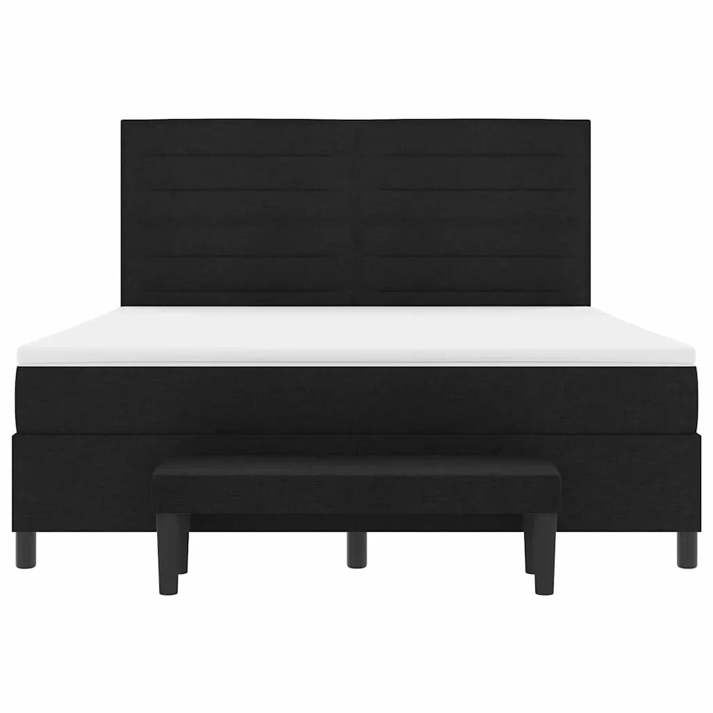 Letto a molle con testiera Nero 180 x 200 cm Tessuto 3344011