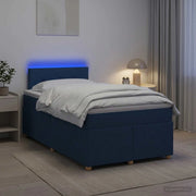 Letto box spring con materasso Blu 120 x 190 cm Tessuto 3452379