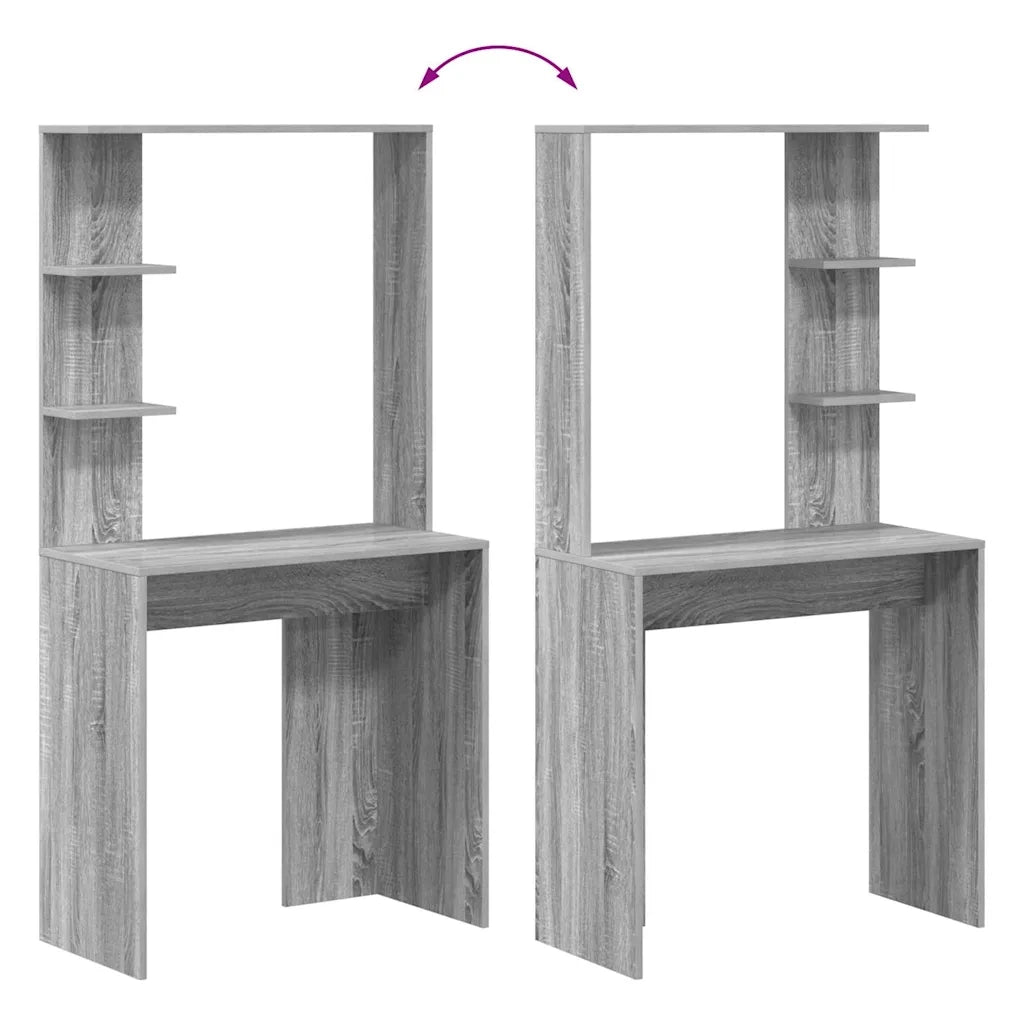 Scrivania Grigio Sonoma 78,5 x 37 x 154,5 cm Legno multistrato 869343