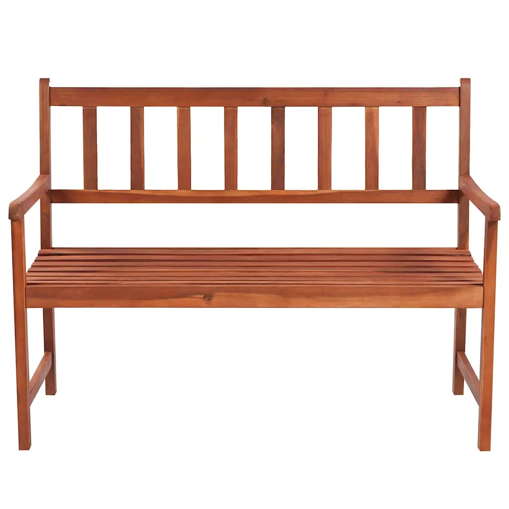 Panchina da Giardino | Panca da Giardino con Cuscino 120 cm in Massello di Acacia