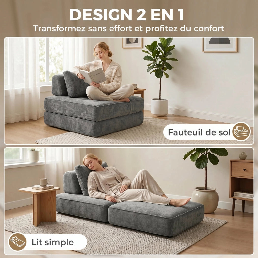 Divano letto ¨C Minimal ¨C Grigio