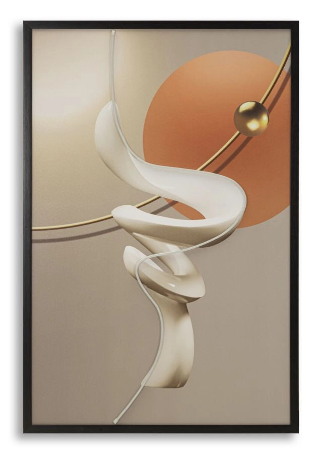 Stampa Artistica con LED integrati su Tela Moden Abstract B - Quadro decorativo 80x120 cm - Stile Contemporaneo Multi-colore