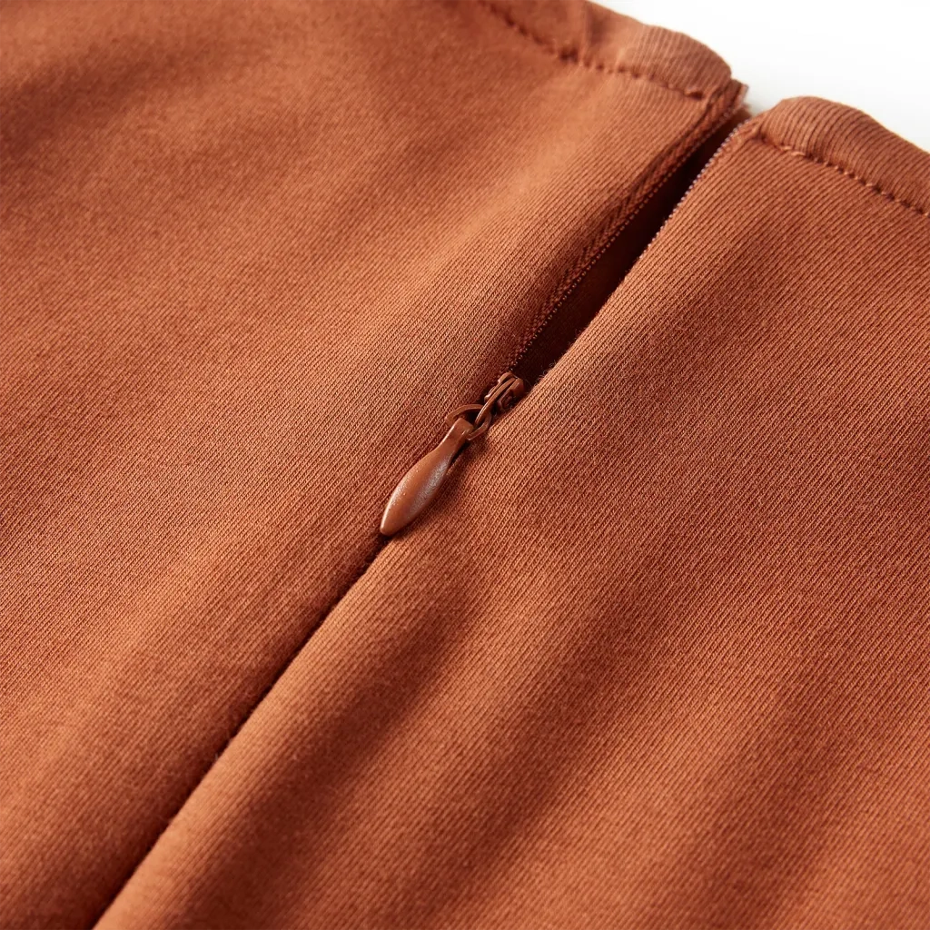 Abito da Bambina a Maniche Lunghe Cognac 104 CFW8461411