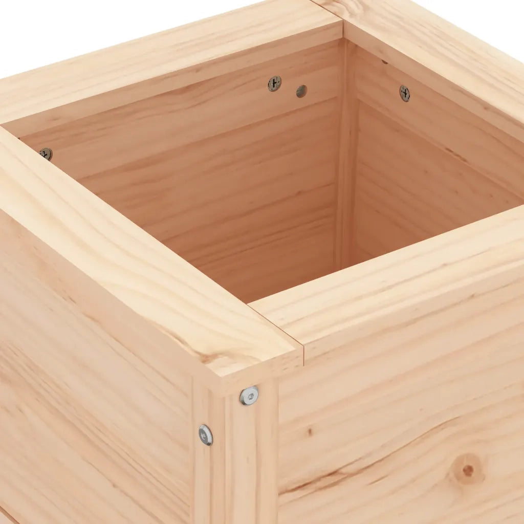 Fioriera | Cassetta per fiori | Vaso da Giardino 40x40x39 cm in Legno Massello di Pino