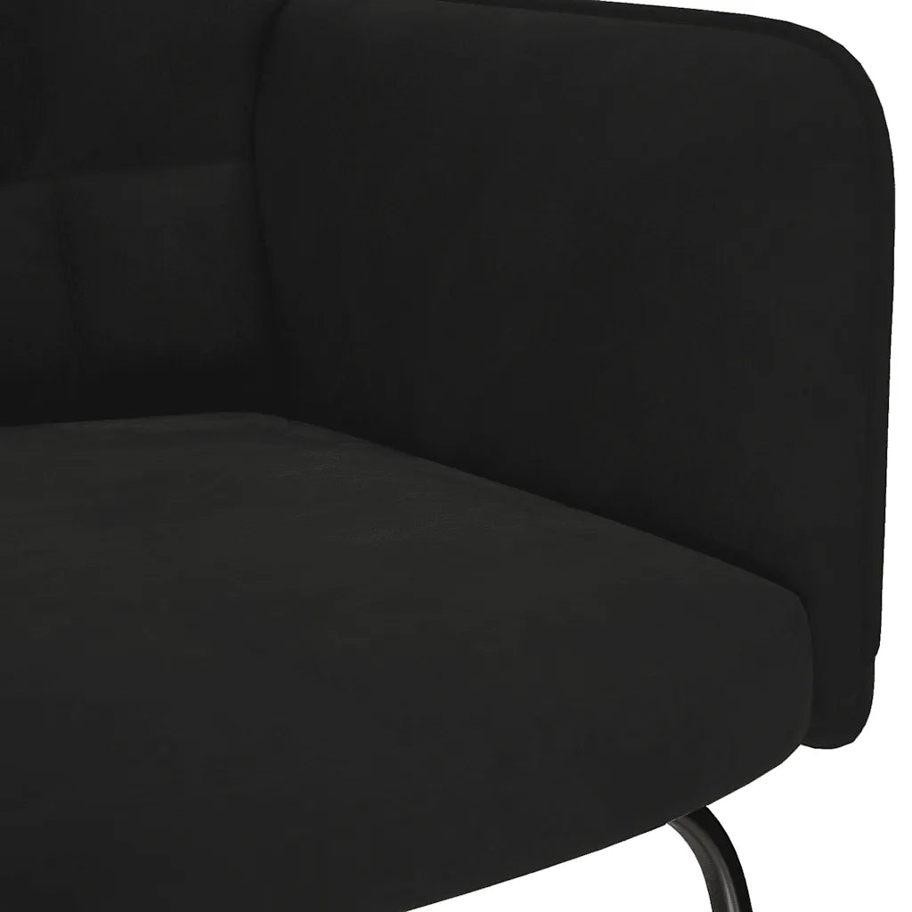 Sedia a Dondolo Nera in Velluto 4016838