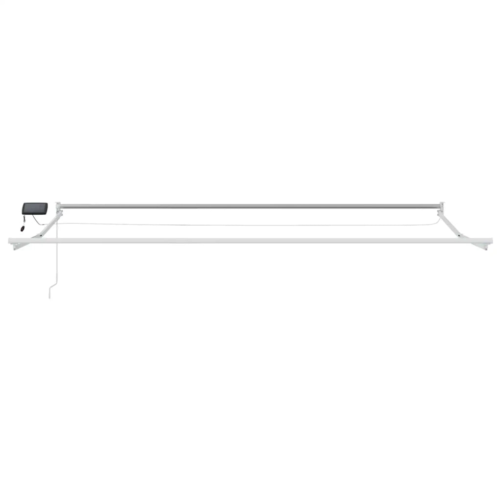 Tenda retrattile manuale con LED-Tenda parasole per balcone Blu e Bianco 4 ¡Á 3 m