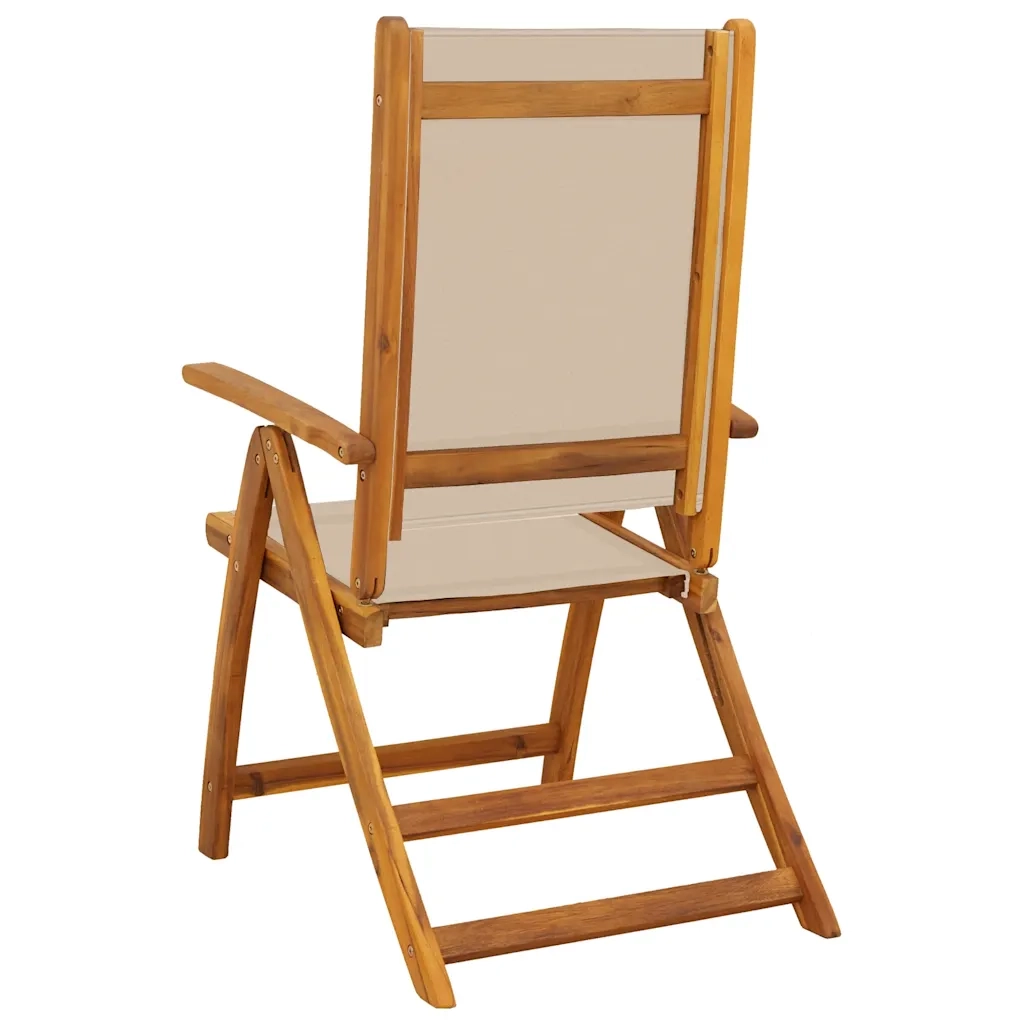 Sedie da Giardino Pieghevoli 6 pz Massello d'Acacia e Textilene 3279245