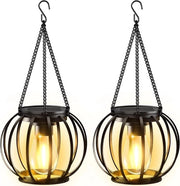 Set di 2 Lampade Esterne in Metallo con LED, IP65 Resistente all'Acqua