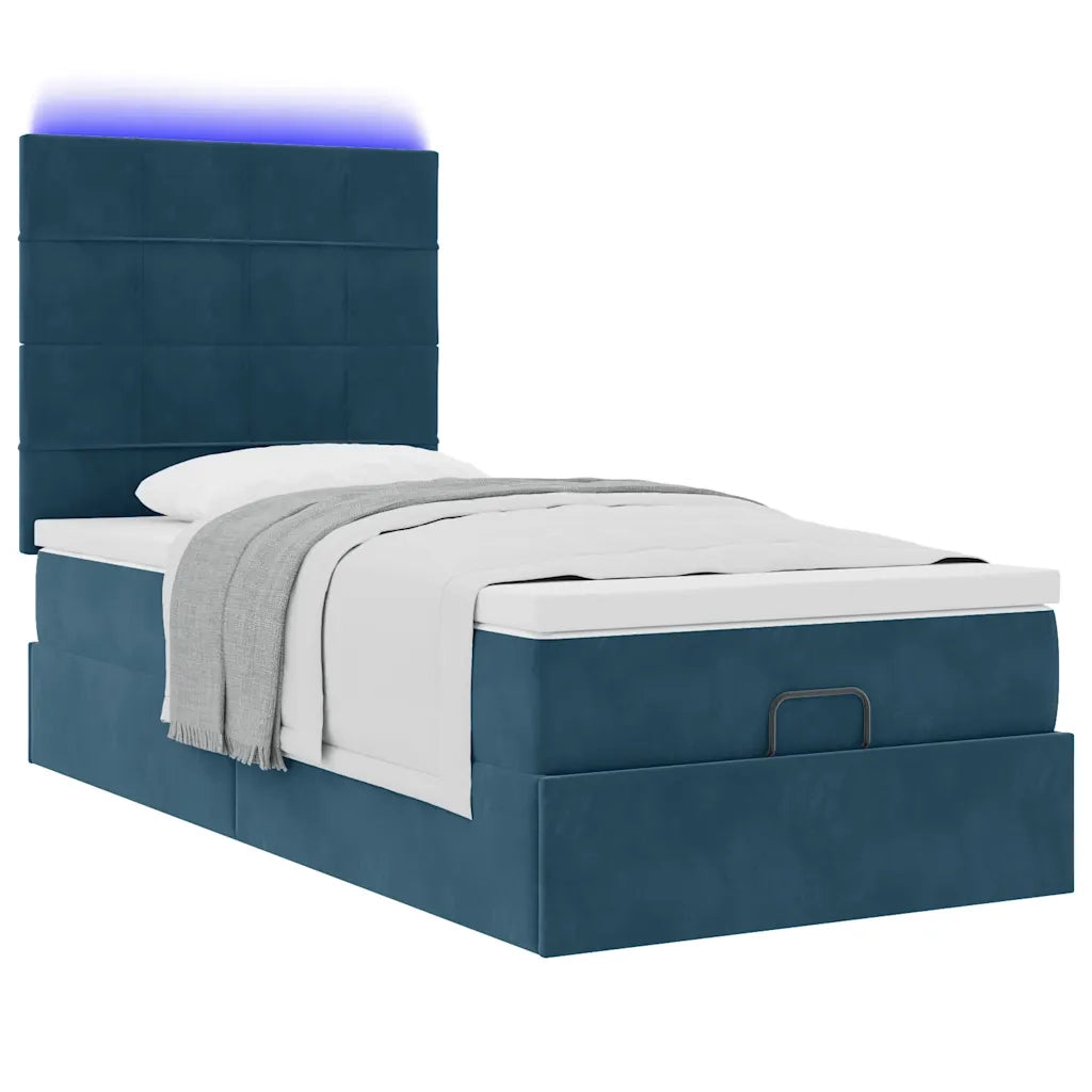 Struttura Letto Pouf con Materassi 80x200 cm Velluto 3314286