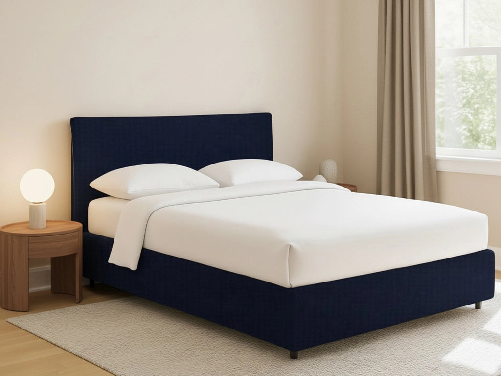 Oldham, Letto Piazza e Mezza Sfoderabile Made in Italy, Viola Scuro