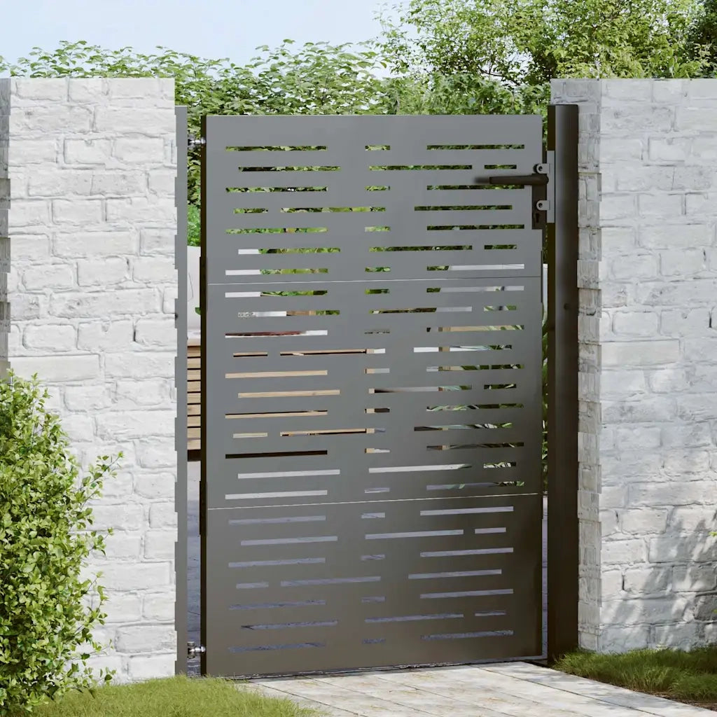 Cancello da giardino con blocco Nero 110 x 155 cm CFW2560773