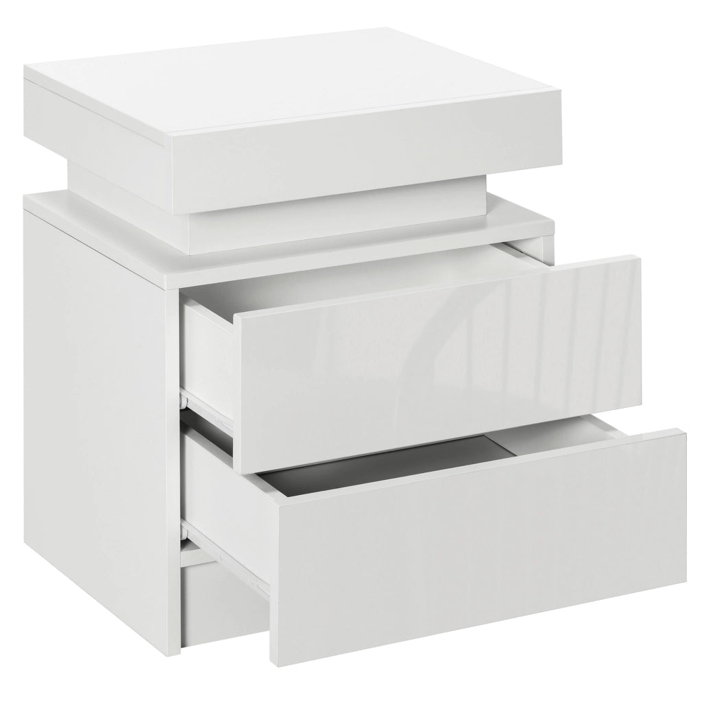 Comodino con luce LED ¨C zephmum ¨C bianco