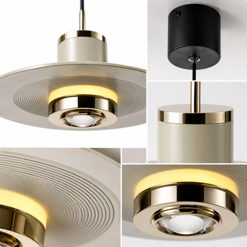 LAMPADARIO LED SOSPENSIONE MODERNO SILVER DESIGN 10W DIMMERABILE CCT LP024
