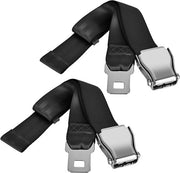 Verlengstuk di sicurezza per cinturoni di sicurezza - 2 pezzi - Nero - 20-80 cm