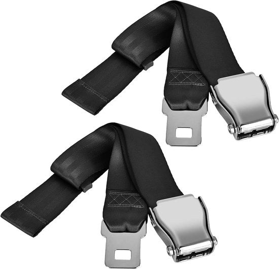 Verlengstuk di sicurezza per cinturoni di sicurezza - 2 pezzi - Nero - 20-80 cm