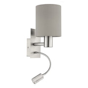Applique Moderna Pasteri Acciaio Nichel Satinato Luce E27