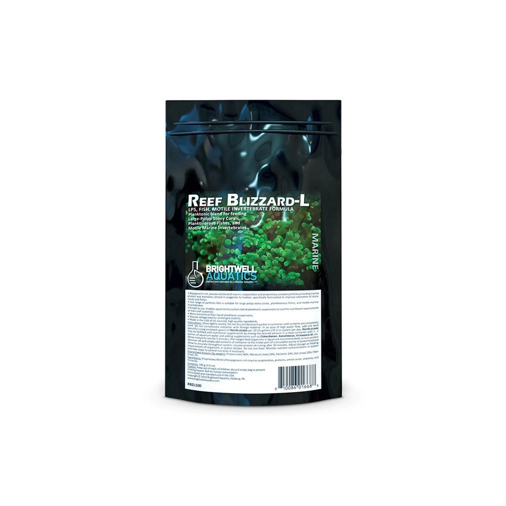 Brightwell Aquatics Reef Blizzard-L 50gr - miscela planctonica per pesci e coralli LPS