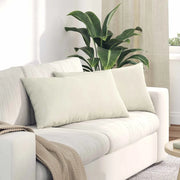Cuscini da Divano 2 pz-Set di 2 Cuscini per Sofa Crema 80 x 40 cm Tessuto in Cords 828581