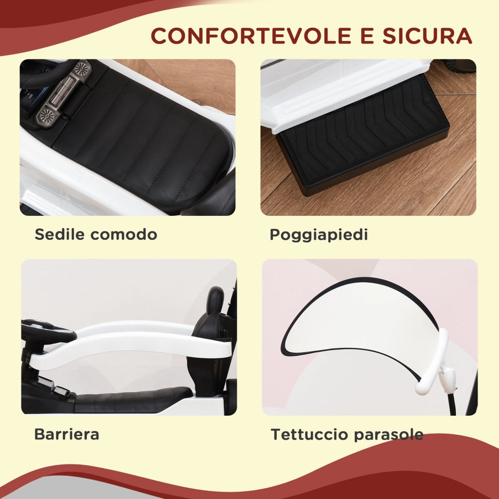 Macchina a Spinta per Bambini ¨C Minimal ¨C Bianco 85.5x40.5x95 cm