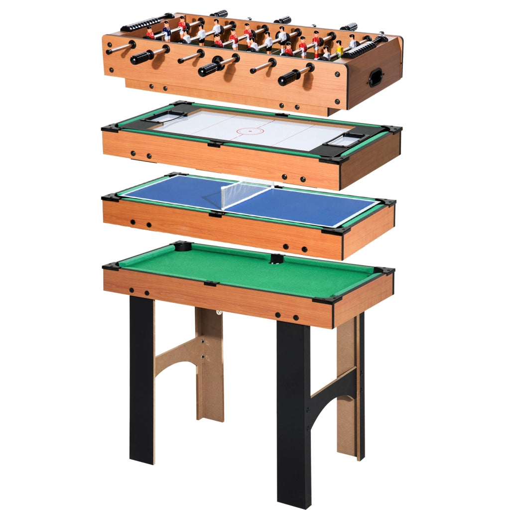 Tavolo Multigioco 4in 1 con Accessori di Gioco 92x78x80 cm in MDF Multicolore