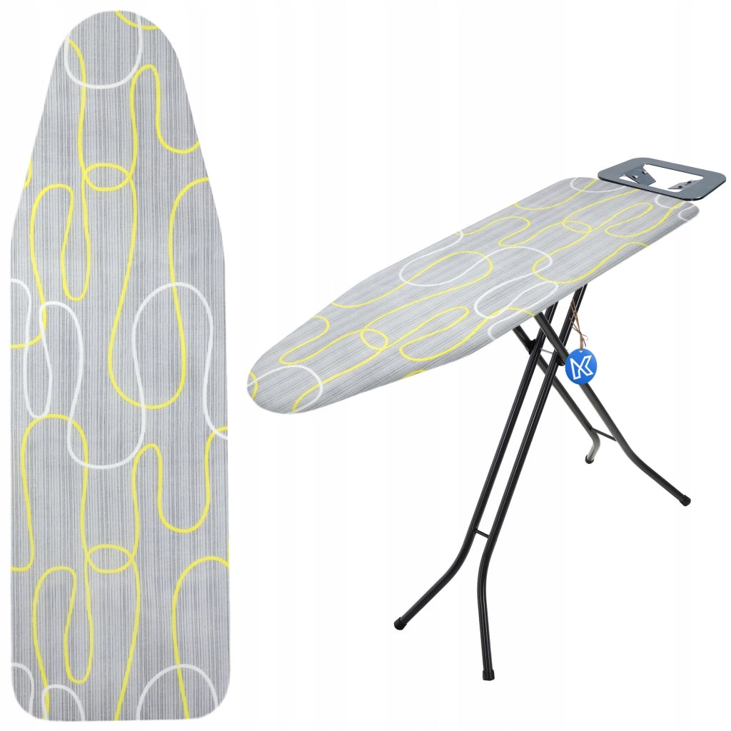 Fodera per asse da stiro KADAX 127x47 cm con retro elasticizzato e lacci.