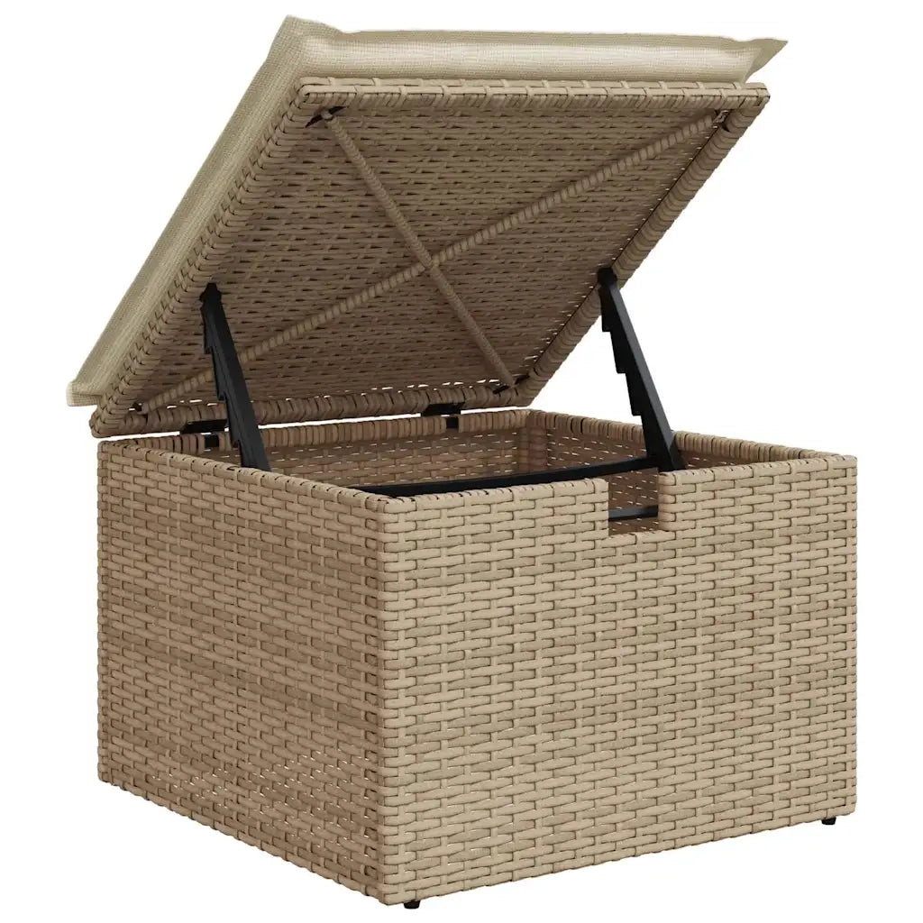 Set di divani con cuscino 7 pcs Beige e Crema polyrattan 3359190