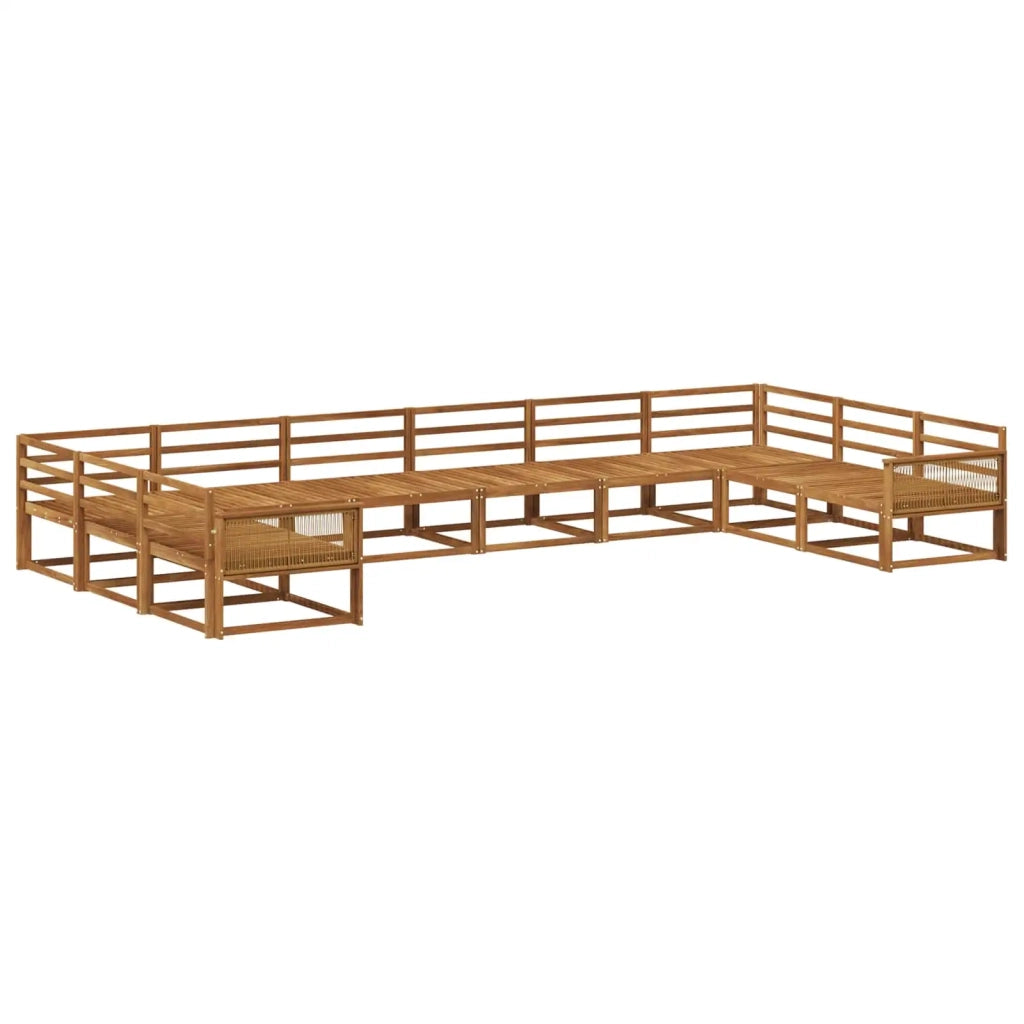 Set di divani da esterno 10 pcs Naturale