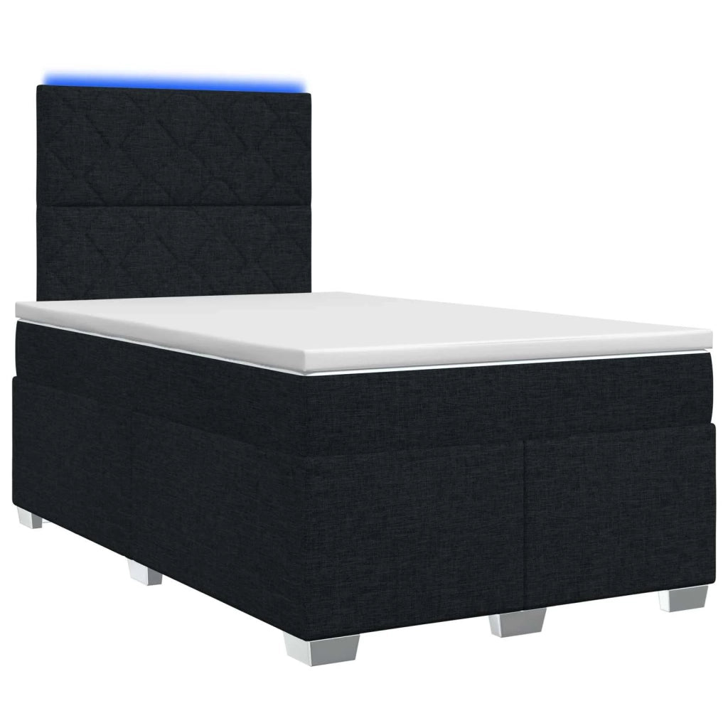 Letto box spring con materasso Nero 120 x 200 cm Tessuto 3454854