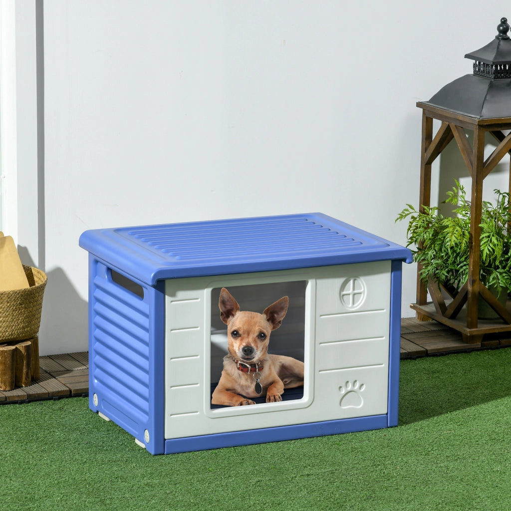 Casetta per Cani ¨C Minimal ¨C Blu e Bianco