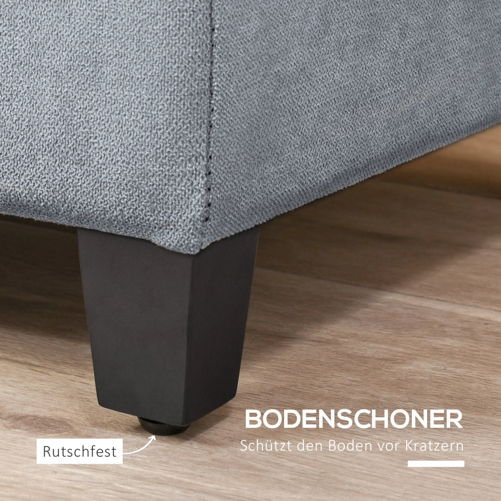 Divanetto con cassetti ¨C Minimal ¨C Grigio 125x49x41 cm